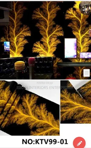 Black and Gold 3d Wallpapers for Studios ,Clubs,