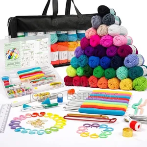 Complete 113pcs Crochet Kit for Beginners - 40 Yarn Skeins Hooks