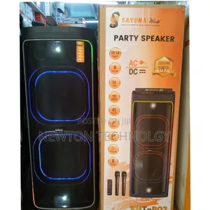 Sayona Party Speaker
SHT-P02
Ac/Dc
12000 Watts-100wtts
2microphone