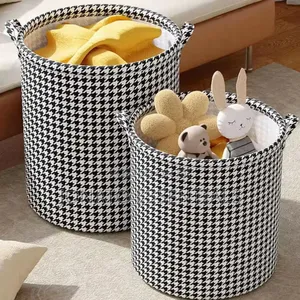 Foldable Laundry Basket Aesthetic Toy Storage Organizer Bin