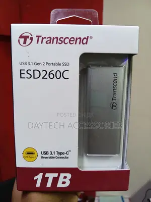 Transcend Esd260c 1tb External SSD With Usb 3.1 Gen 2 (Usb-C)