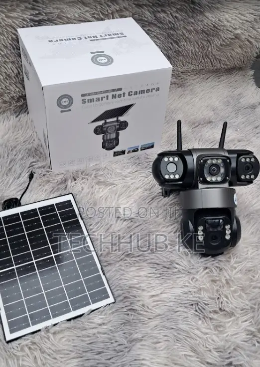 Pro 3 CCTV Camera V380 Ptz!Wifi Tripple Lens Solar Camera