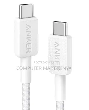 Anker 322 Usb C -C Cable (6ft Braided) White