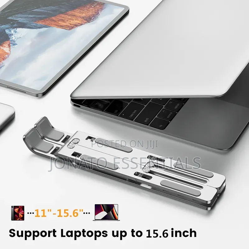 Ergonomic Aluminum Laptop Stand Adjustable Foldable Holder