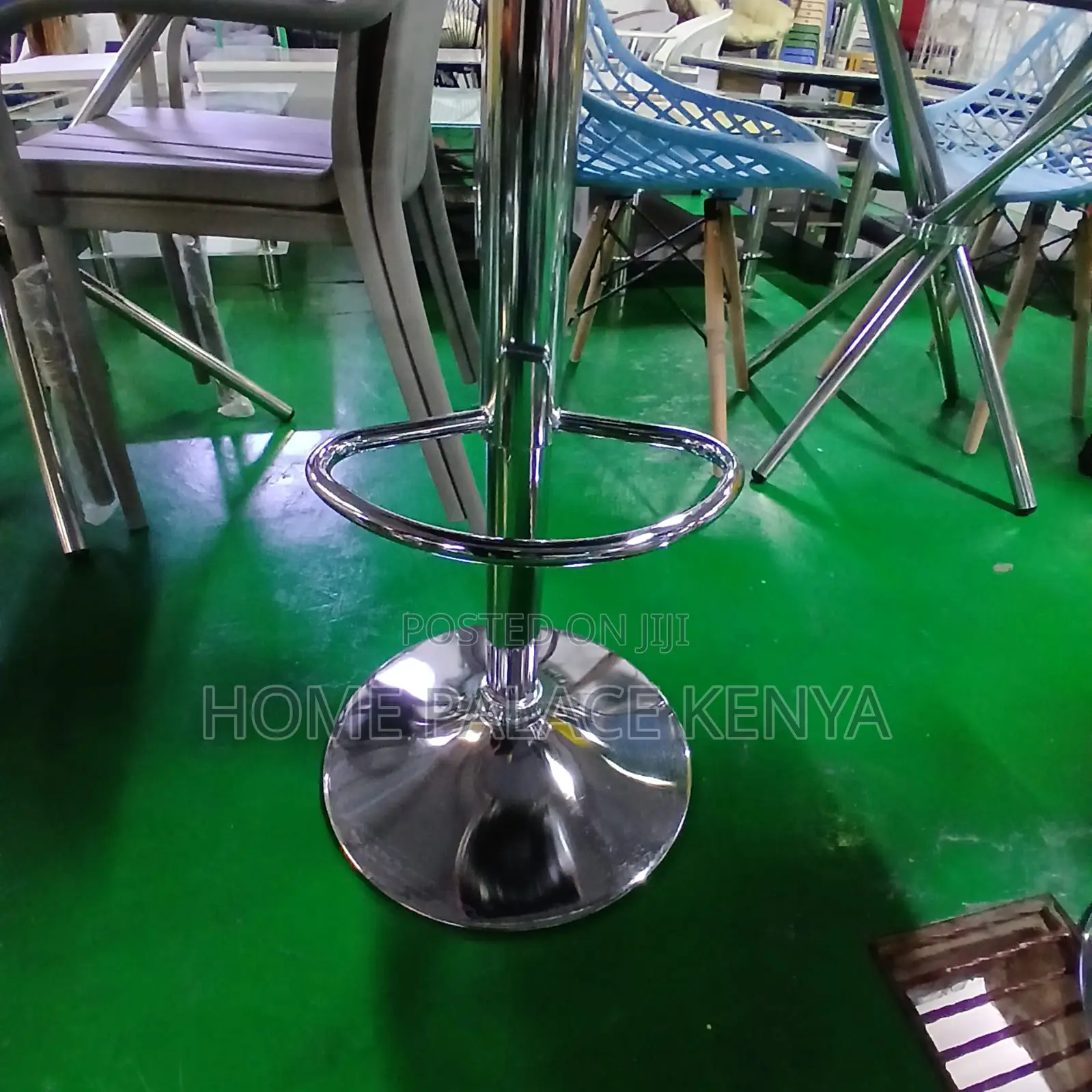 Bar Stool: Black and Red High Back Bar Stool