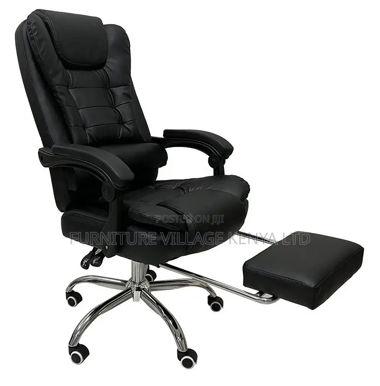 Full Leather Office Seat With Footrest