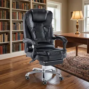 Full Leather Office Seat With Footrest