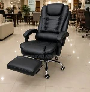 Full Leather Office Seat With Footrest