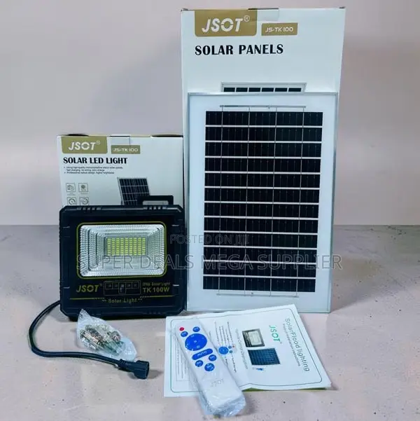 Maintenance-Free 100w Watts Outdoor Security Led Solar Flood Light