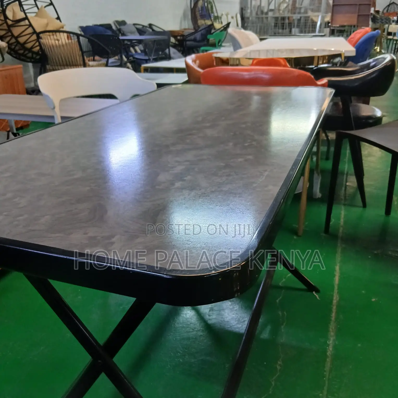 Foldable Table: Outdoor Dining Table With Metallic Cross Legs