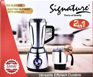 Signature 2in1 Stainless Steel Electric Blender With Grinder