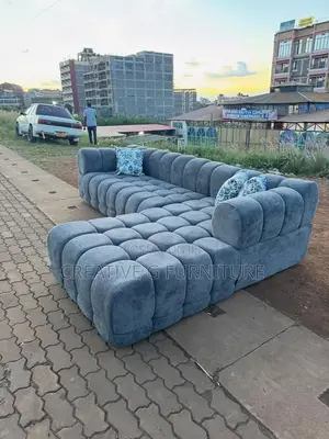 7-Seater L-Shaped Sofa – Bubble Design Elegance