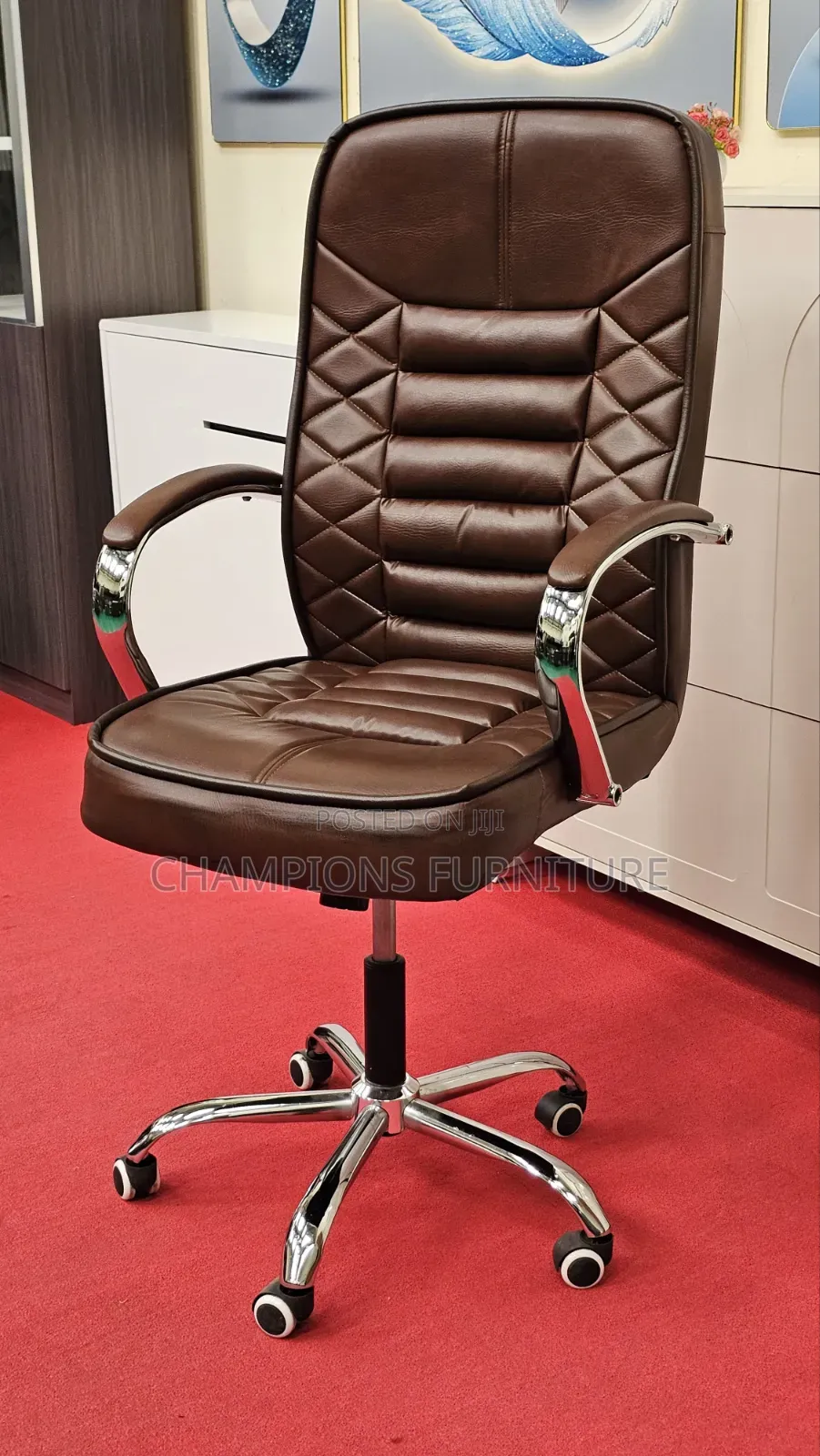 Brown High Back Office Chair