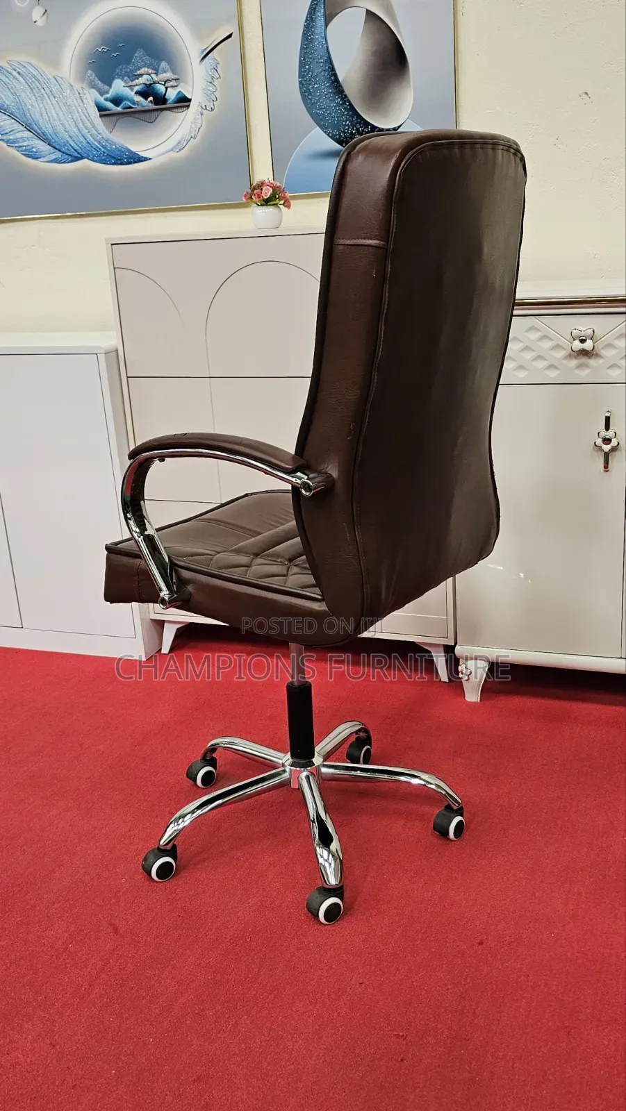 Brown High Back Office Chair