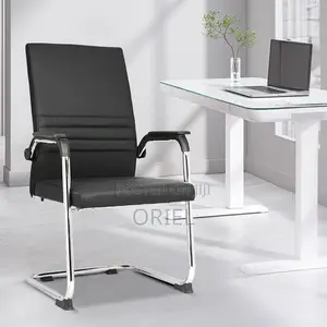 Office Chair : Visitor Waiting Leather Padded Chair.