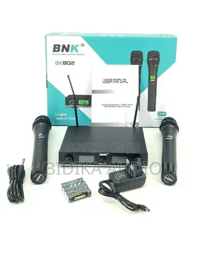 BNK Bk-802 Dual Channel Uhf Wireless Microphone Set