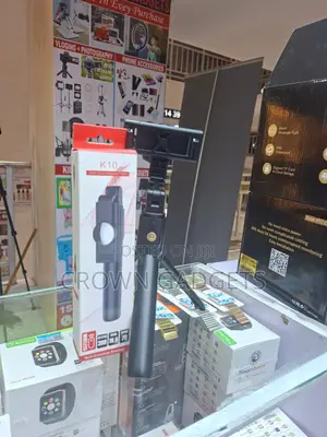 Foldable Bluetooth Selfie Stick With Phone Tripod