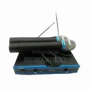 BNK Bk-701 VHF 2 Channel Professional Wireless Microphone Set