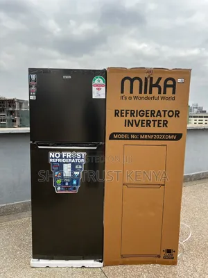 Mika Fridge, 202l,2 Door No Frost,Inverter Compressor, Inox Dark Matt