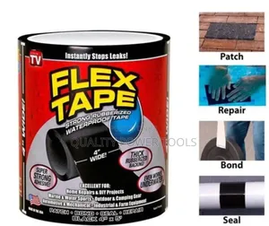 Flex Tape, a Black, Rubberized, Waterproof Adhesive Tape