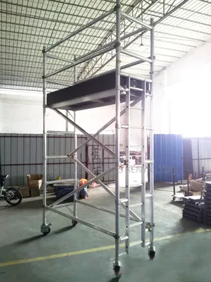 Aluminium Scaffolding Ladder 4.3mtrs, Wheeled.