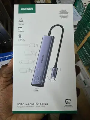 Ugreen 4-Port Usb 3.0 Hub With Usb C Power Supply,