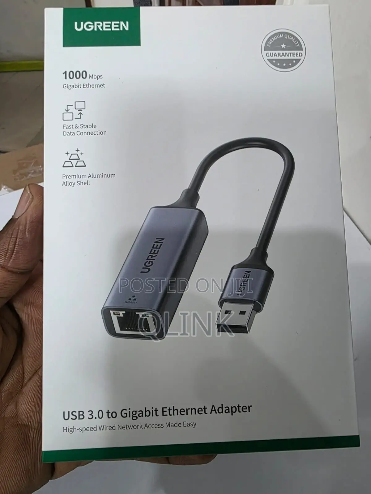 Ugreen Usb to Rj45 Ethernet Adapter Aluminum Case (Space Gray)
