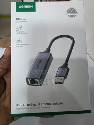 Ugreen Usb to Rj45 Ethernet Adapter Aluminum Case (Space Gray)