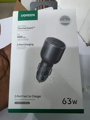 Ugreen 63w 2-port Fast Car Charger -ug-