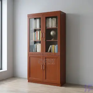Office Cabinet; 2-Door Mahogany Finish Filing Office Cabinet