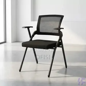 Office Chair; Black Foldable Mesh Office Chair