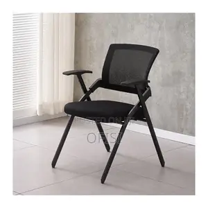 Office Chair; Black Foldable Mesh Office Chair
