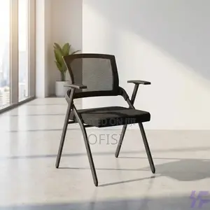 Office Chair; Black Foldable Mesh Office Chair