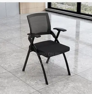 Office Chair; Black Foldable Mesh Office Chair