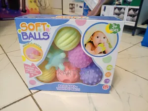 6pcs Soft Sensory Balls Set Squeeze Teething Balls (3+ Months)