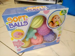 6pcs Soft Sensory Balls (Textured Developmental Teething Toys)