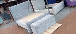 Grey Queens Chester Bed Size 5 by 6 + Ottoman
