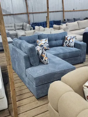 Grey L Shape Sofa 5-Seater