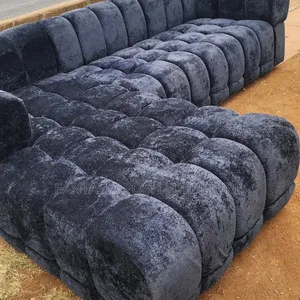 Grey Modern 5-Seater Bubble Sofas