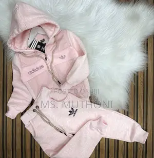  Adidas Baby Girl Hoodie Tracksuit Set
