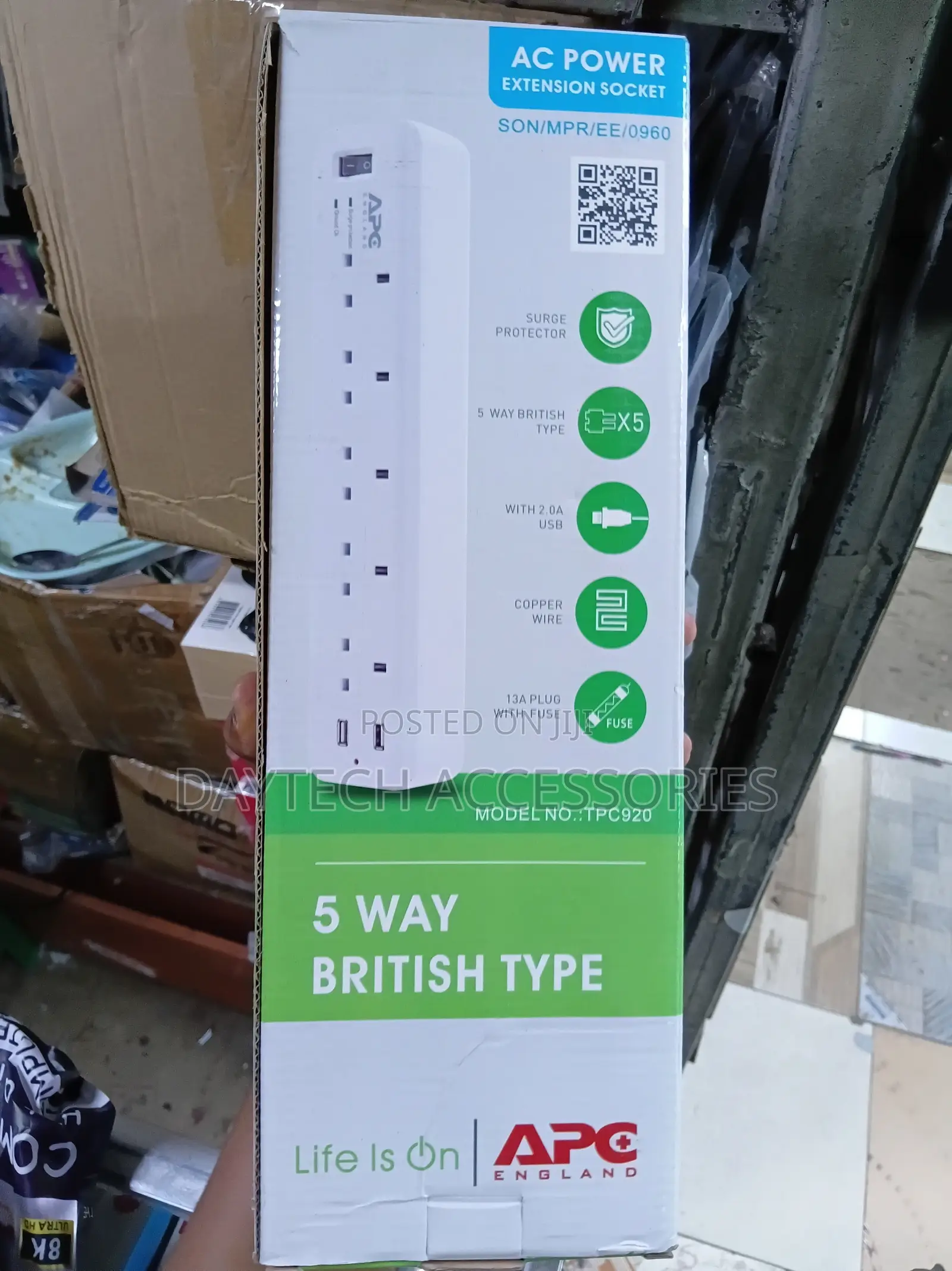 This Apc-Branded 5-Way Ac Power Extension Socket.