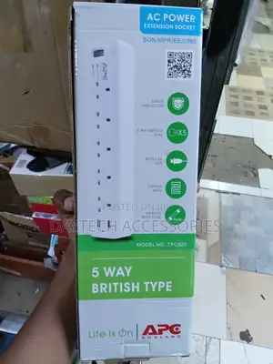 Apc Tpc920 5-Way British-Type Extension Socket With Surge Protection.
