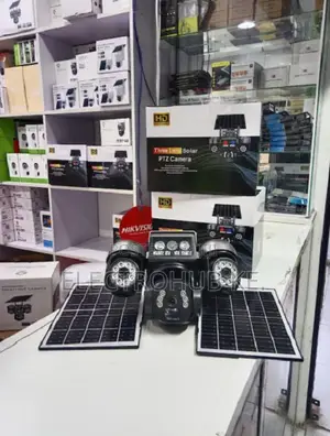 V380pro Outdoor Solar Security Camera Triple Lens Dual Panel