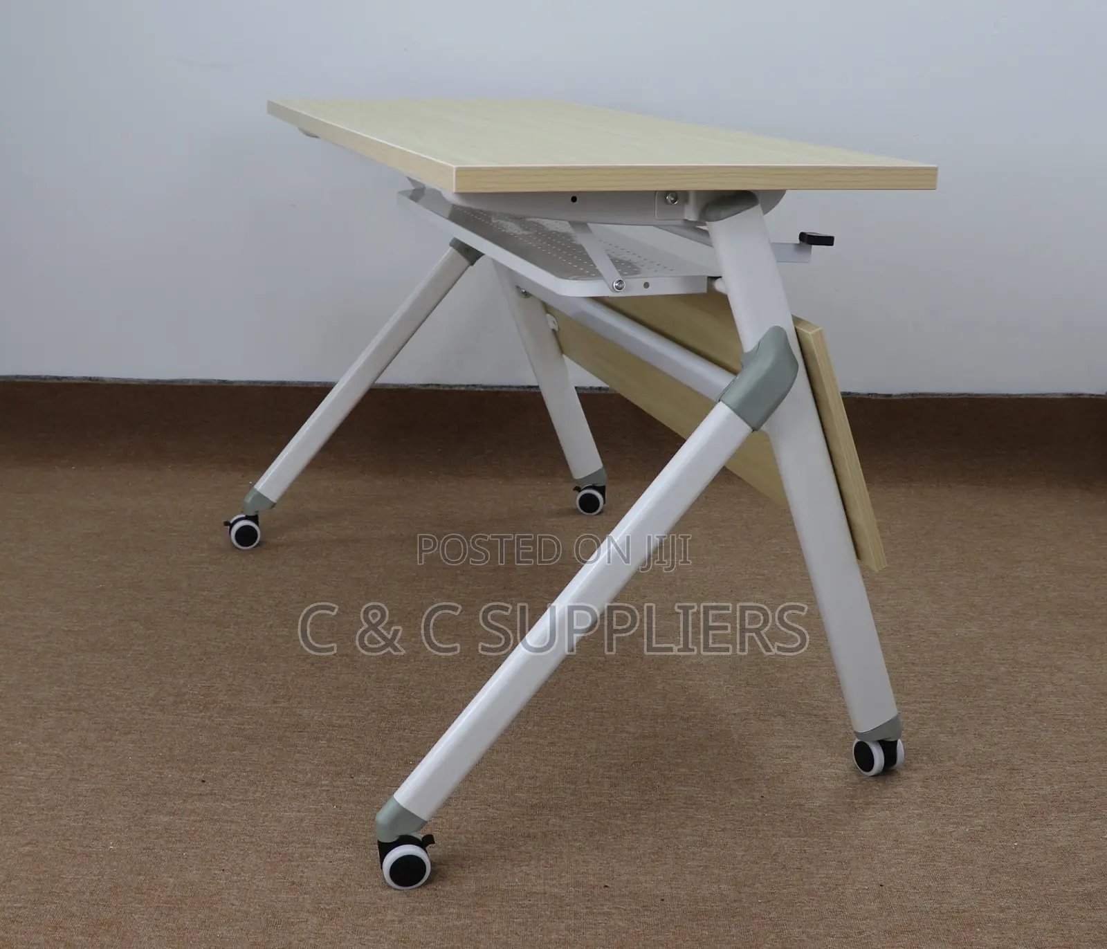Office Brown Folding Training Table