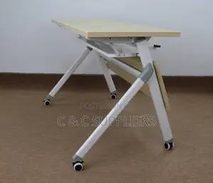 Office Brown Folding Training Table