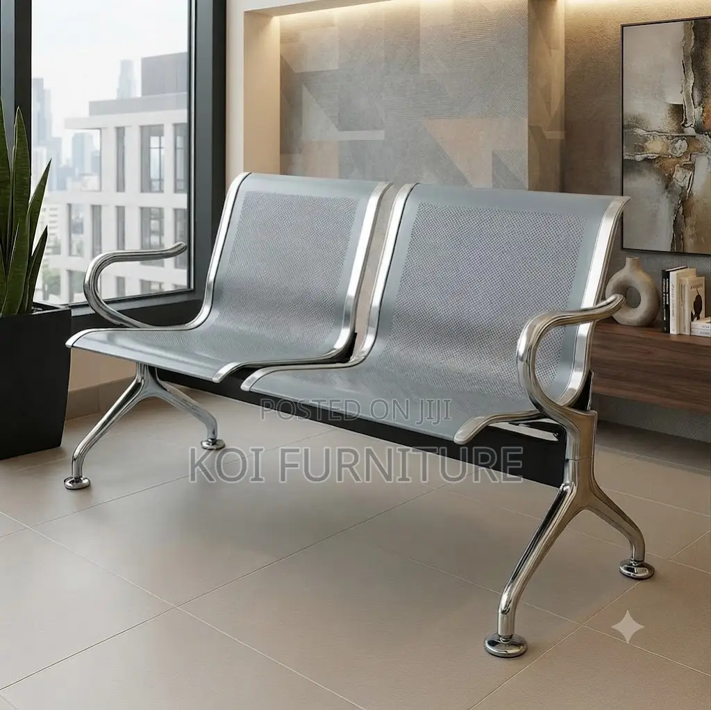 Office Benches; Two-Seater Non Upholstred Reception Bench