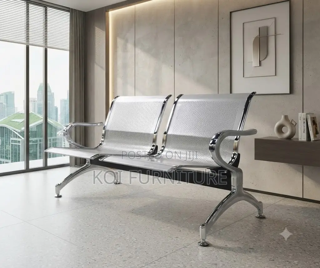 Office Benches; Two-Seater Non Upholstred Reception Bench