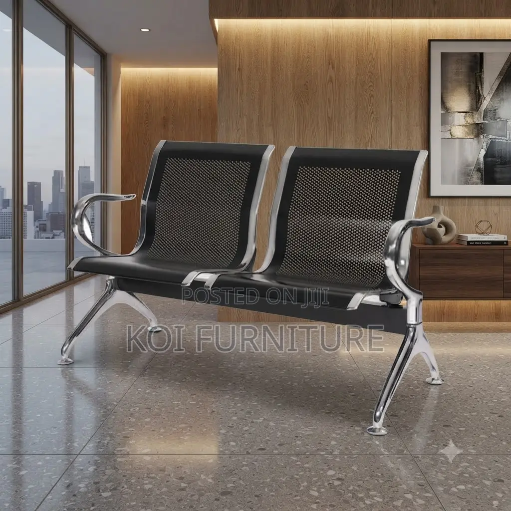 Office Benches; Two-Seater Non Upholstred Reception Bench