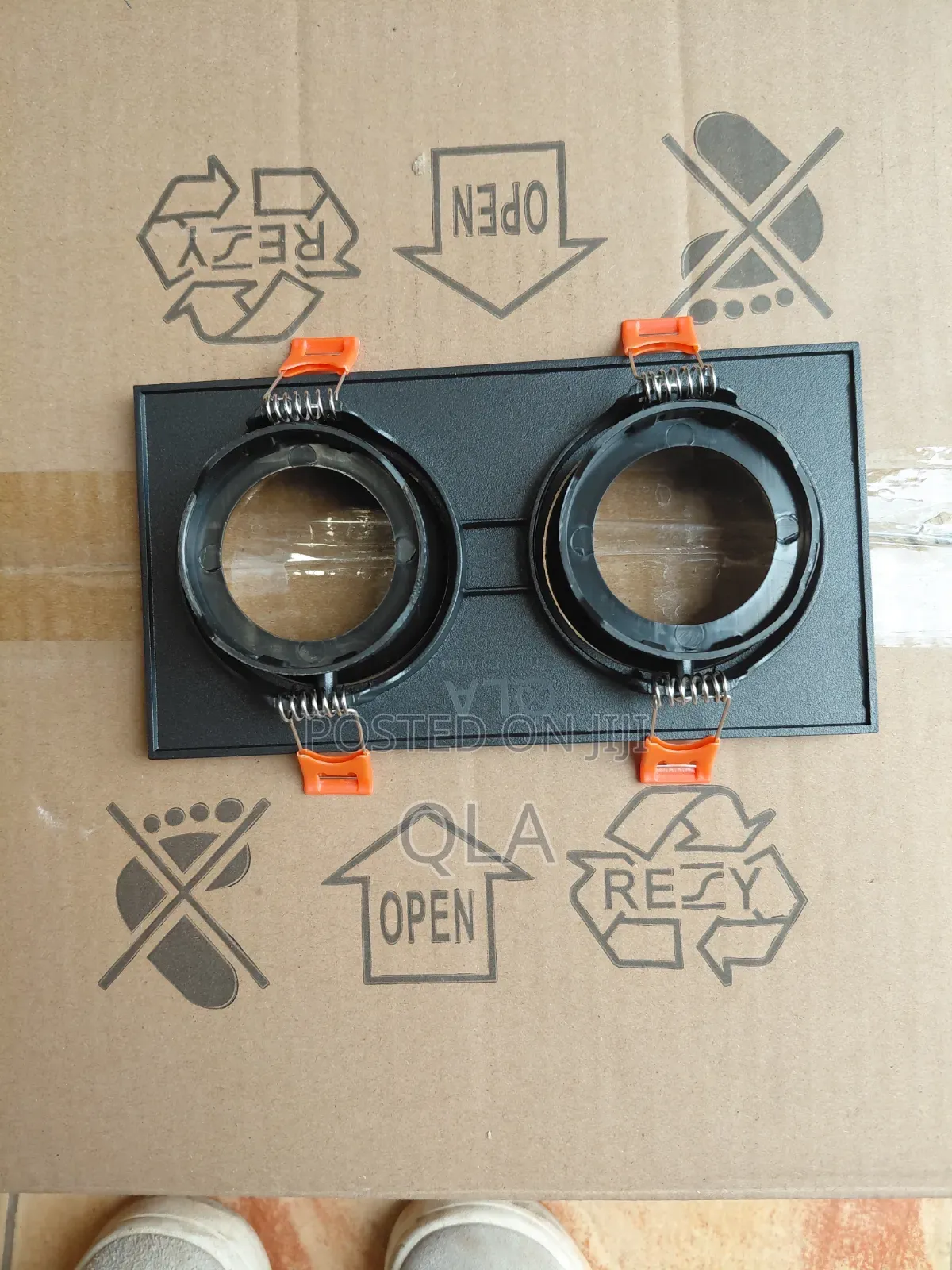 Recessed Ring for 2×Gu10 Black