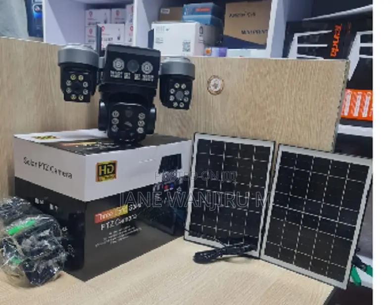 4g Solar PTZ Camera – Triple Lens, Triple Screen, Dual Solar Panel,